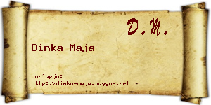 Dinka Maja névjegykártya